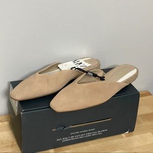 Zara Jute Sole Flat Suede Mules